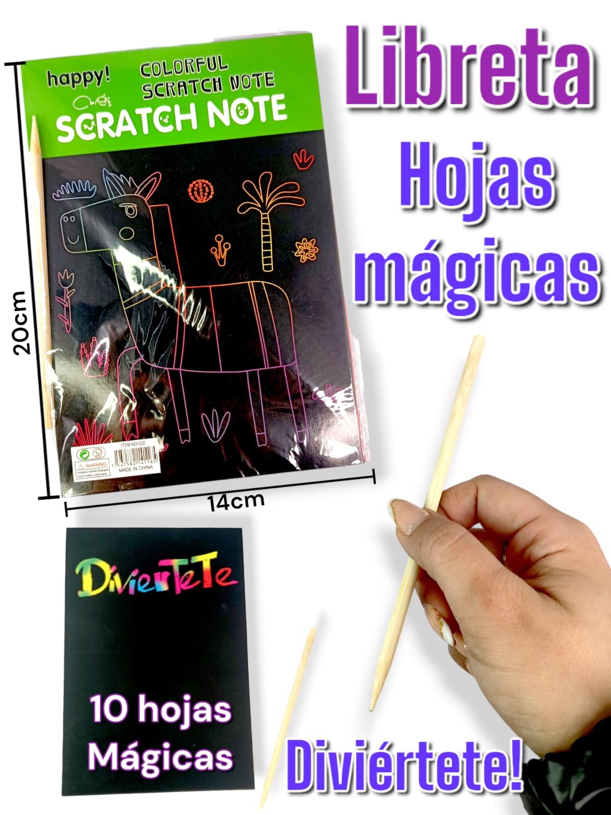 Libreta Hojas Magicas+ Lapiz de Madera